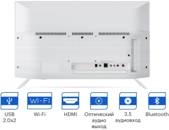 Телевизор LED Kivi 24" 24H740LW белый HD 60Hz DVB-T DVB-T2 DVB-C WiFi Smart TV (RUS) от магазина РЭССИ