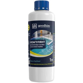 Коагулянт для очистки воды в бассейнах Goodhim Коагулянт 1л готовый раствор 84033 от магазина РЭССИ