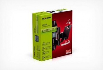 Кронштейн для телевизора Holder LCDS-5065 черный 19"-32" макс.30кг настенный поворот и наклон от магазина РЭССИ