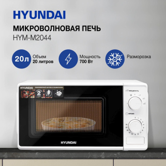 Микроволновая Печь Hyundai HYM-M2044 20л. 700Вт белый от магазина РЭССИ