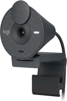 Камера Web Logitech HD Webcam Brio 300 серый 2Mpix (1920x1080) USB Type-C с микрофоном (960-001436) от магазина РЭССИ