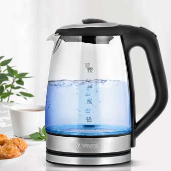 Чайник электрический Vitek VT-8800 2л. 2200Вт разноцветный корпус: стекло от магазина РЭССИ