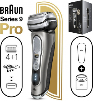 Бритва сетчатая Braun Series 9 pro 9465cc реж.эл.:5 питан.:аккум. черный от магазина РЭССИ