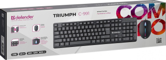 Клавиатура + мышь Defender Triumph C-991 клав:черный мышь:черный/красный USB Multimedia (45991) от магазина РЭССИ