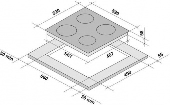 Индукционная варочная поверхность Krona REMO 60 BL черный от магазина РЭССИ