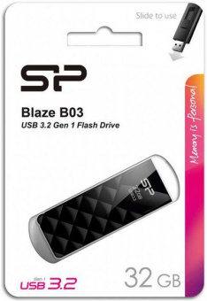 Флеш Диск Silicon Power 32GB Blaze B03 SP032GBUF3B03V1K USB3.1 черный от магазина РЭССИ