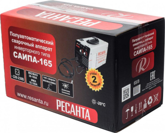 Сварочный полуавтомат Ресанта САИПА-165 инвертор MIG-MAG/ММА 6.2кВт от магазина РЭССИ