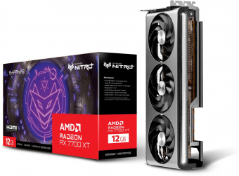 Видеокарта Sapphire PCI-E 4.0 11335-02-20G NITRO+ RX 7700 XT GAMING OC AMD Radeon RX 7700XT 12288Mb 192 GDDR6 2276/16000 HDMIx2 DPx2 HDCP Ret от магазина РЭССИ