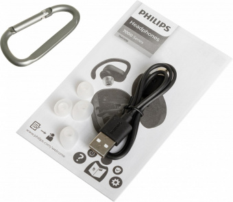 Гарнитура вкладыши Philips TAA7306BK/00 черный беспроводные bluetooth крепление за ухом от магазина РЭССИ