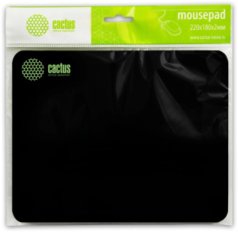 Коврик для мыши Cactus Black 220x180x2мм (CS-MPC-P01XS) от магазина РЭССИ