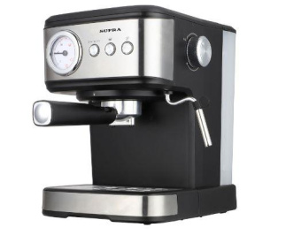 Кофеварка рожковая Supra CMS-1520 1100Вт черный/серебристый от магазина РЭССИ