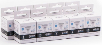 Лампа светодиодная Gauss Elementary MR16 7Вт цок.:GU5.3 спот 220B 4100K св.свеч.бел.ней. MR16 (упак.:10шт) (13527) от магазина РЭССИ
