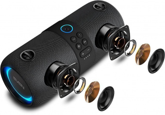 Колонка порт. Sven PS-340 черный 24W 2.0 BT/3.5Jack/USB 10м 3600mAh (SV-021283) от магазина РЭССИ