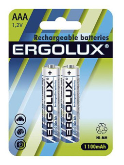Аккумулятор Ergolux NHAAA1100BL2 AAA 1100mAh (2шт) блистер от магазина РЭССИ