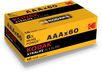 Батарейка LR03-60 (4S) colour box XTRALIFE Alkaline [K3A-60] (60/1200/38400) от магазина РЭССИ