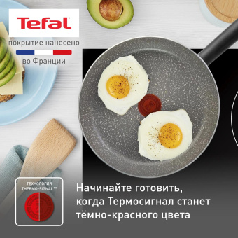 Сковорода Tefal Natural Cook 04234926 круглая 26см ручка несъемная (с крышкой) серый (9100052849) от магазина РЭССИ