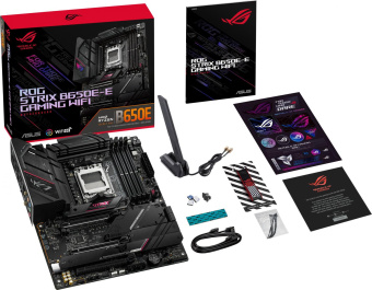 Материнская плата Asus ROG STRIX B650E-E GAMING WIFI SocketAM5 AMD B650 4xDDR5 ATX AC`97 8ch(7.1) 2.5Gg RAID+HDMI+DP от магазина РЭССИ