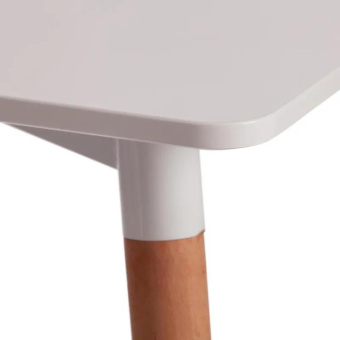 Стол Tetchair John (mod. t1003) МДФ/дерево 80x80x75 см white (белый) / natural (натуральный) 15173 от магазина РЭССИ