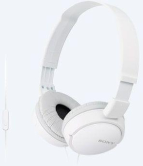 Гарнитура накладные Sony MDR-ZX110AP 1.2м белый проводные оголовье (MDR-ZX110AP/W) от магазина РЭССИ