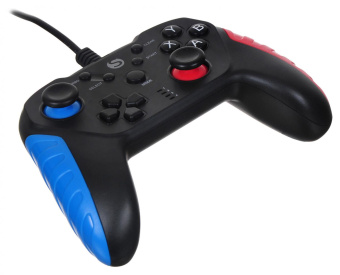 Геймпад SunWind SW-GP300M черный/красный/синий USB виброотдача (1427332) от магазина РЭССИ