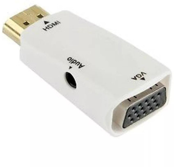 Переходник аудио-видео Premier 5-983AC HDMI (m)/VGA (f)/Jack 3.5 (f) белый от магазина РЭССИ