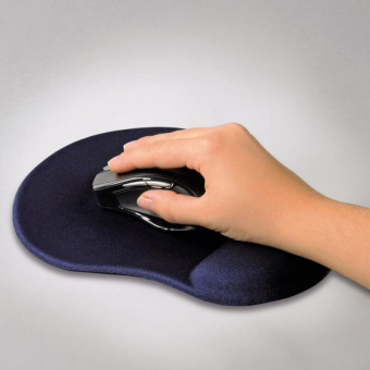 Коврик для мыши Hama Ergonomic Мини синий 200x230x21мм (00054778) от магазина РЭССИ