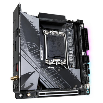 Материнская плата Gigabyte B760I AORUS PRO Soc-1700 Intel B760 2xDDR5 mini-ITX AC`97 8ch(7.1) 2.5Gg RAID+HDMI+DP от магазина РЭССИ