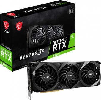 Видеокарта MSI PCI-E 4.0 RTX 3060 Ti VENTUS 3X 8GD6X OC NVIDIA GeForce RTX 3060Ti 8192Mb 256 GDDR6X 1695/19000 HDMIx1 DPx3 HDCP Ret от магазина РЭССИ