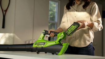 Воздуходувка Greenworks G40AB пит.:от аккум. зеленый от магазина РЭССИ