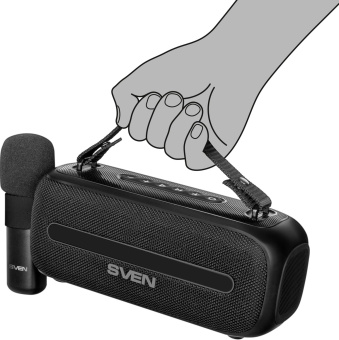 Колонка порт. Sven PS-235 черный 12W 2.0 BT 3600mAh (SV-022075) от магазина РЭССИ