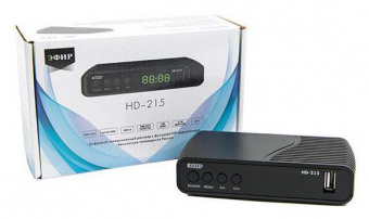 Ресивер DVB-T2 Сигнал Эфир HD-215 черный от магазина РЭССИ