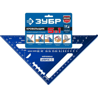 Универсальный кровельный угольник ЗУБР Кровельщик 180 мм 5-в-1 34391-18 от магазина РЭССИ