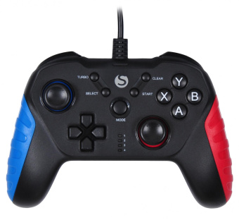 Геймпад SunWind SW-GP300M черный/красный/синий USB виброотдача (1427332) от магазина РЭССИ
