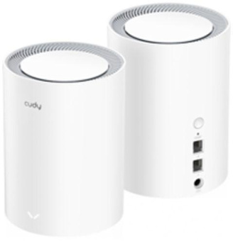 Бесшовный Mesh роутер Cudy M1800(2-Pack) AX1800 10/100/1000BASE-TX белый (упак.:2шт) от магазина РЭССИ