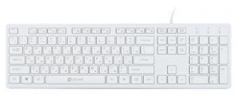 Клавиатура Оклик 500M белый USB slim Multimedia от магазина РЭССИ