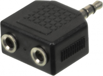 Адаптер аудио Ningbo JAAA095-B 2xJack 3.5 (f)/Jack 3.5 (m) черный от магазина РЭССИ
