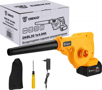 Воздуходувка Deko DKBL20 60Вт пит.:от аккум. оранжевый/черный от магазина РЭССИ