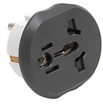 Адаптер-переходник 11626/20 (K1616) (1 розетка) темно-серый от магазина РЭССИ
