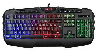 Клавиатура Оклик 777G PSYCHO черный USB Multimedia for gamer LED (подставка для запястий) от магазина РЭССИ