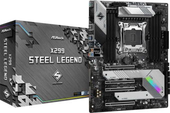 Материнская плата Asrock X299 STEEL LEGEND Soc-2066 Intel X299 8xDDR4 ATX AC`97 8ch(7.1) 2xGgE RAID от магазина РЭССИ