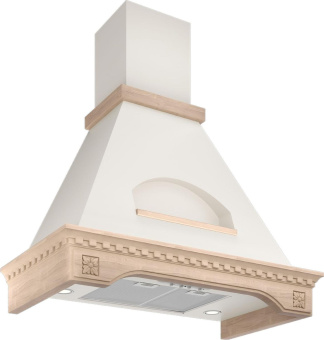 Вытяжка каминная Elikor Бельведер Флореале 90П-650-П3Д бежевый/дуб неокрашенный управление: ползунковое (1 мотор) от магазина РЭССИ