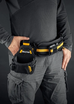 Поясная сумка 150x190 мм с быстросъёмным креплением KRAFTOOL FastClip KP-5  5 карманов и петель 38778 от магазина РЭССИ