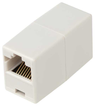 Адаптер проходной тип RJ45-RJ45 категория 5е неэкранированный упаковка 20 штук от магазина РЭССИ