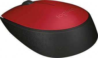 Мышь Logitech M171 красный/черный оптическая (1000dpi) беспроводная USB для ноутбука (2but) от магазина РЭССИ