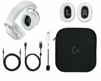 Наушники с микрофоном Logitech G Pro X 2 Lightspeed белый накладные BT оголовье (981-001269) от магазина РЭССИ