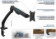 Картинка Кронштейн для мониторов ЖК Kromax OFFICE-8 черный 15"-32" макс.8кг настольный поворот и наклон верт.перемещ. от магазина РЭССИ Кронштейн для мониторов ЖК Kromax OFFICE-8 черный 15"-32" макс.8кг настольный поворот и наклон верт.перемещ. от магазина РЭССИ
