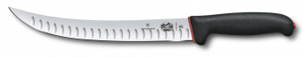 Нож кухонный Victorinox Fibrox Dual Grip Slaughter (5.7223.25D) стальной для забоя и разделки туш лезв.250мм прямая заточка черный от магазина РЭССИ