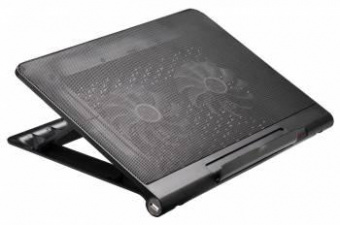 Подставка для ноутбука Buro BU-LCP170-B214 17"398x300x29мм 2xUSB 2x 140ммFAN 926г металлическая сетка/пластик черный от магазина РЭССИ