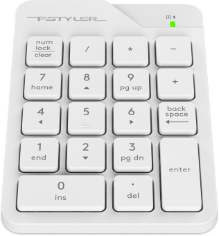 Числовой блок A4Tech FGK21C белый USB беспроводная slim для ноутбука от магазина РЭССИ