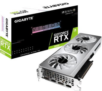 Видеокарта Gigabyte PCI-E 4.0 GV-N3060VISION OCV2-12GD NVIDIA GeForce RTX 3060 12288Mb 192 GDDR6 1837/15000 HDMIx2 DPx2 HDCP Ret от магазина РЭССИ